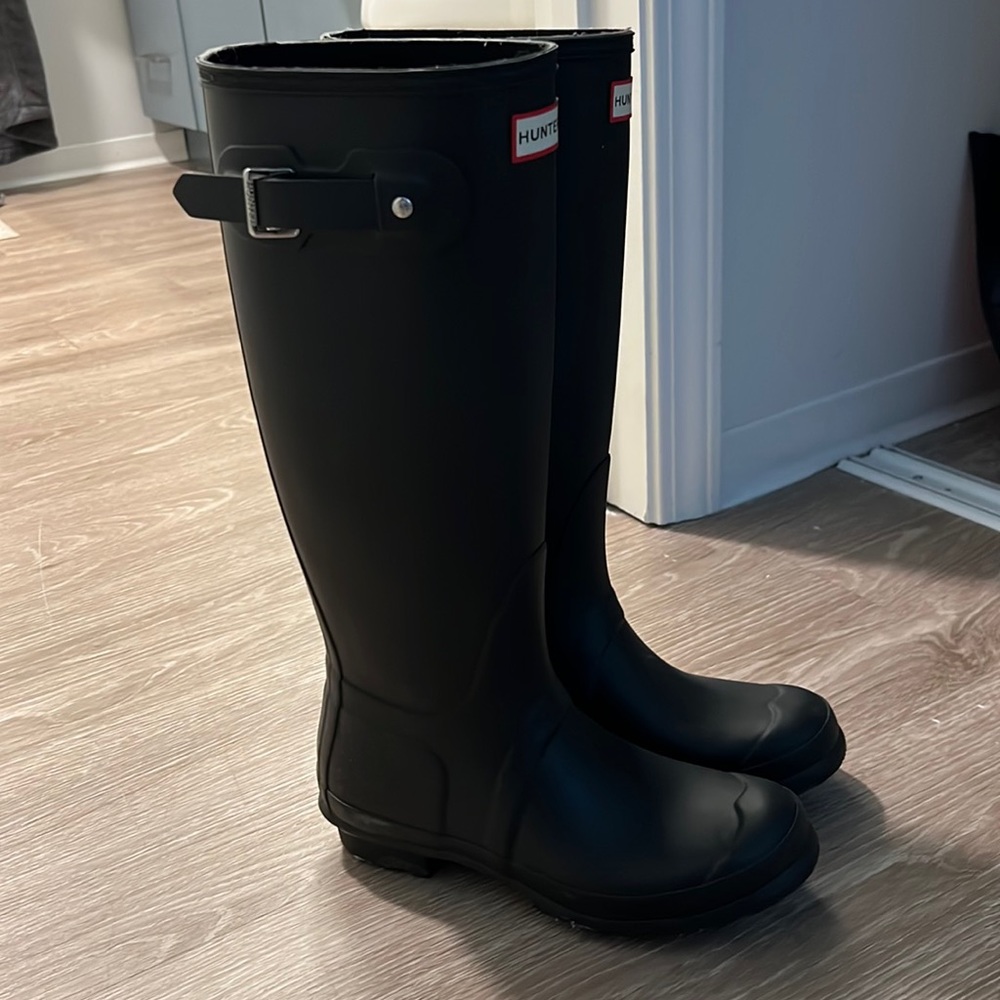 Hunter Original Tall Rain’Boot in Black/Matte